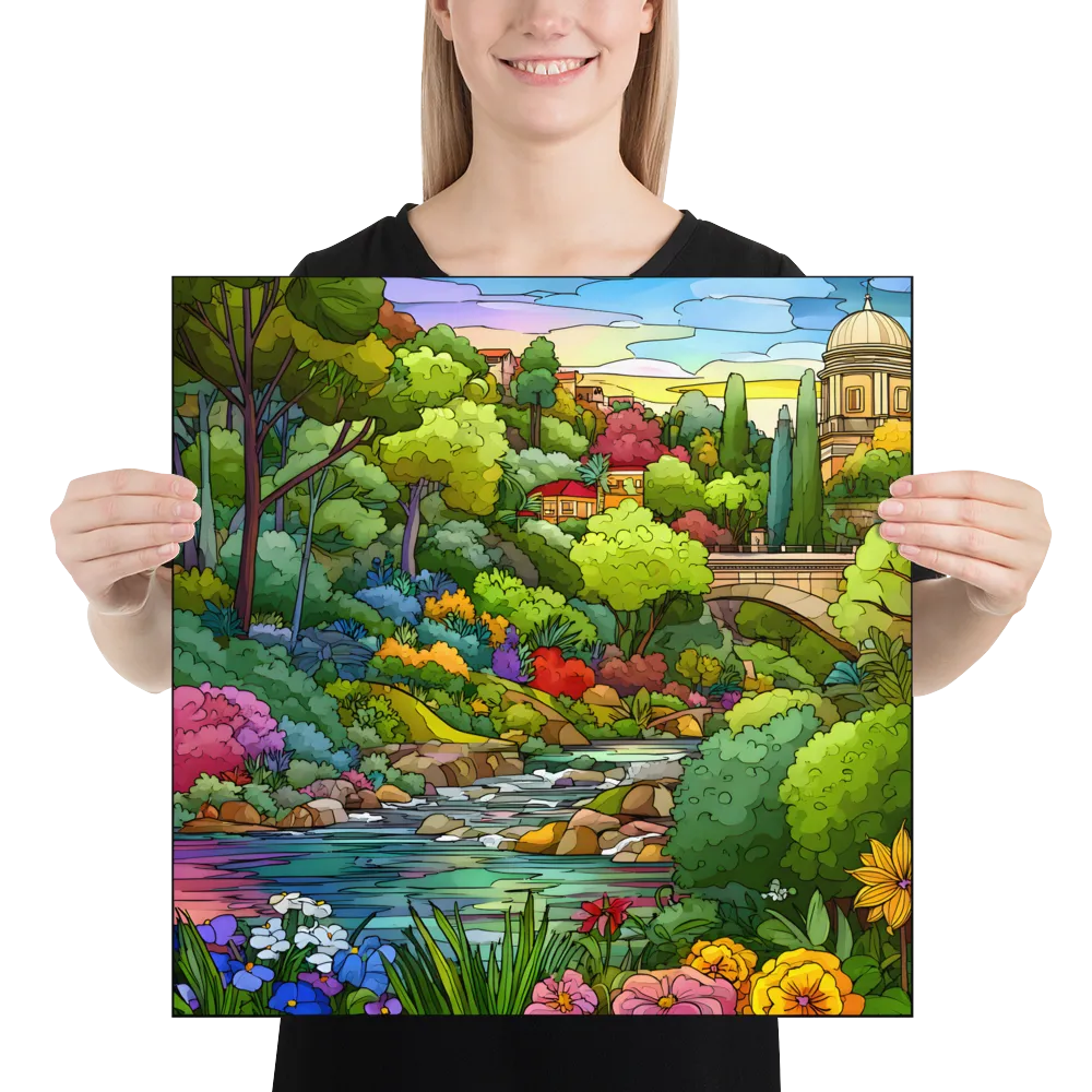 Riverside Garden 
 Poster | 18″x 18″