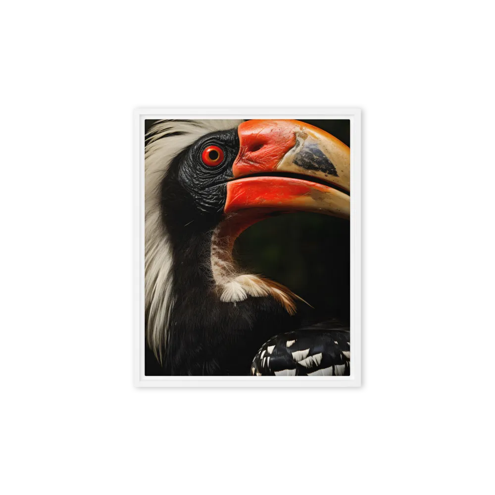 Majesty of the Hornbill | Canvas with White Frame | 8″×10″