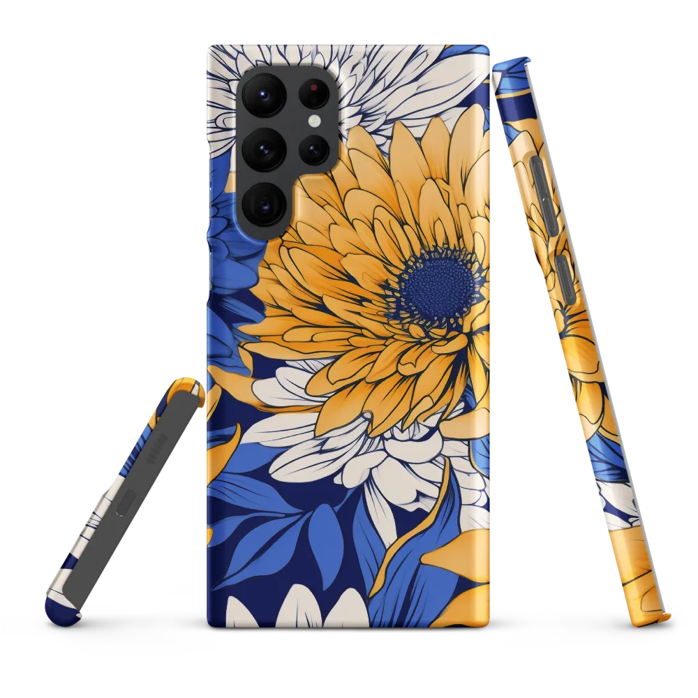 Floral Harmony in Blue and Yellow