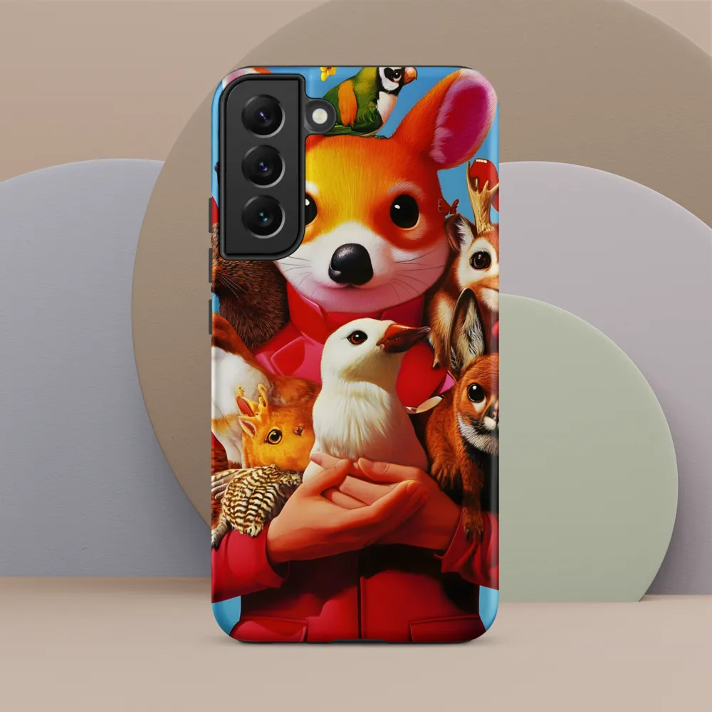 Harmony in Whimsy: A Modern Animal Ensemble | Phone Case |  S22 Plus | Tough Case | Matte