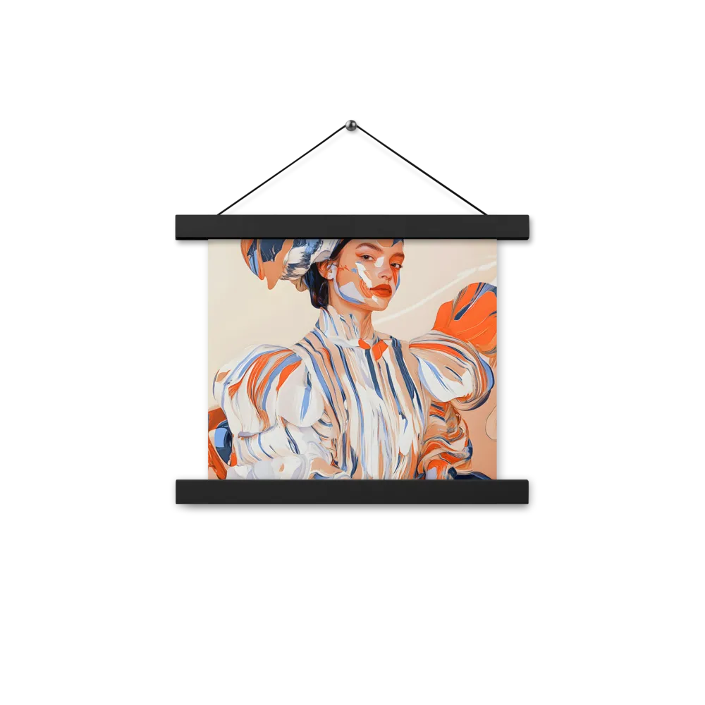 Vibrant Elegance | Poster With Black Wood Hanger | 10″×10″