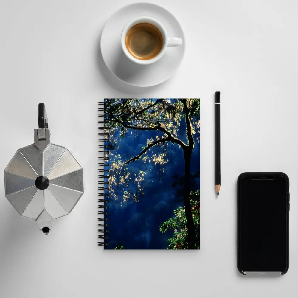 Whispers of Nature: The Silhouette of Serenity | Spiral Notebook