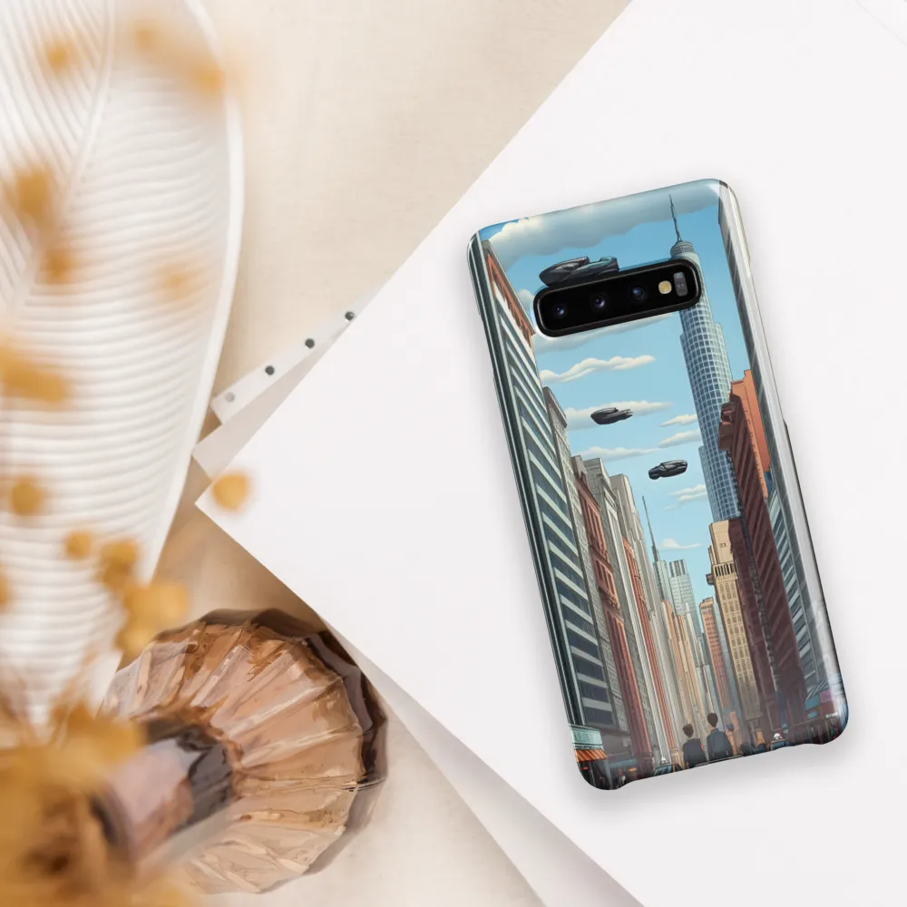 Futuristic Stroll through the Urban Skyline | Phone Case |  S10 Plus | Snap Case | Glossy