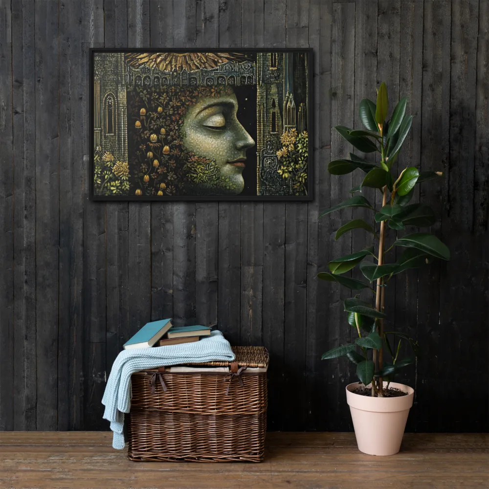 Nature’s Embrace: The Infinite Connection | Canvas with Black Frame | 24″×36″