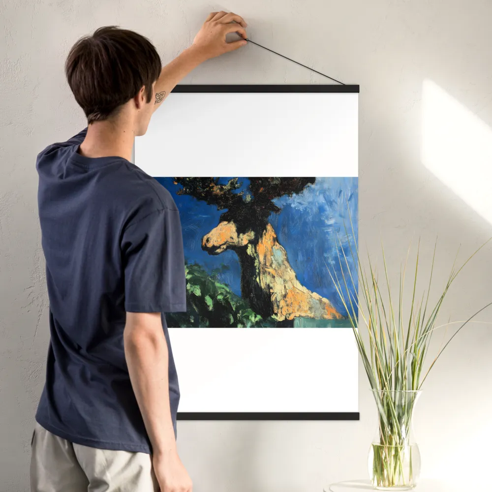 The Majestic Deer in Nature | Poster With Black Wood Hanger | 24″×36″