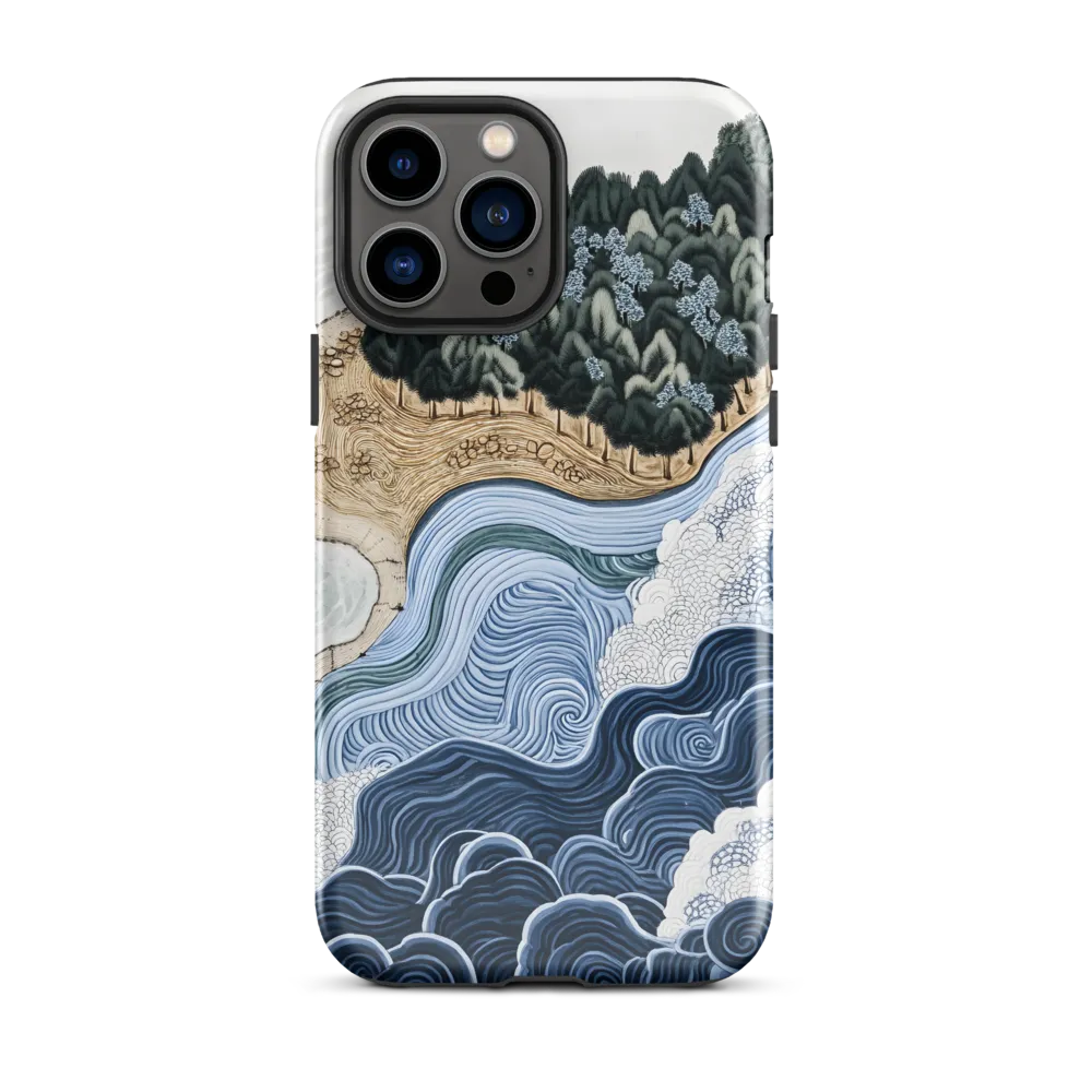 Oceanic Harmony: A Tranquil Landscape | Phone Case |  13 Pro Max | Tough Case | Glossy