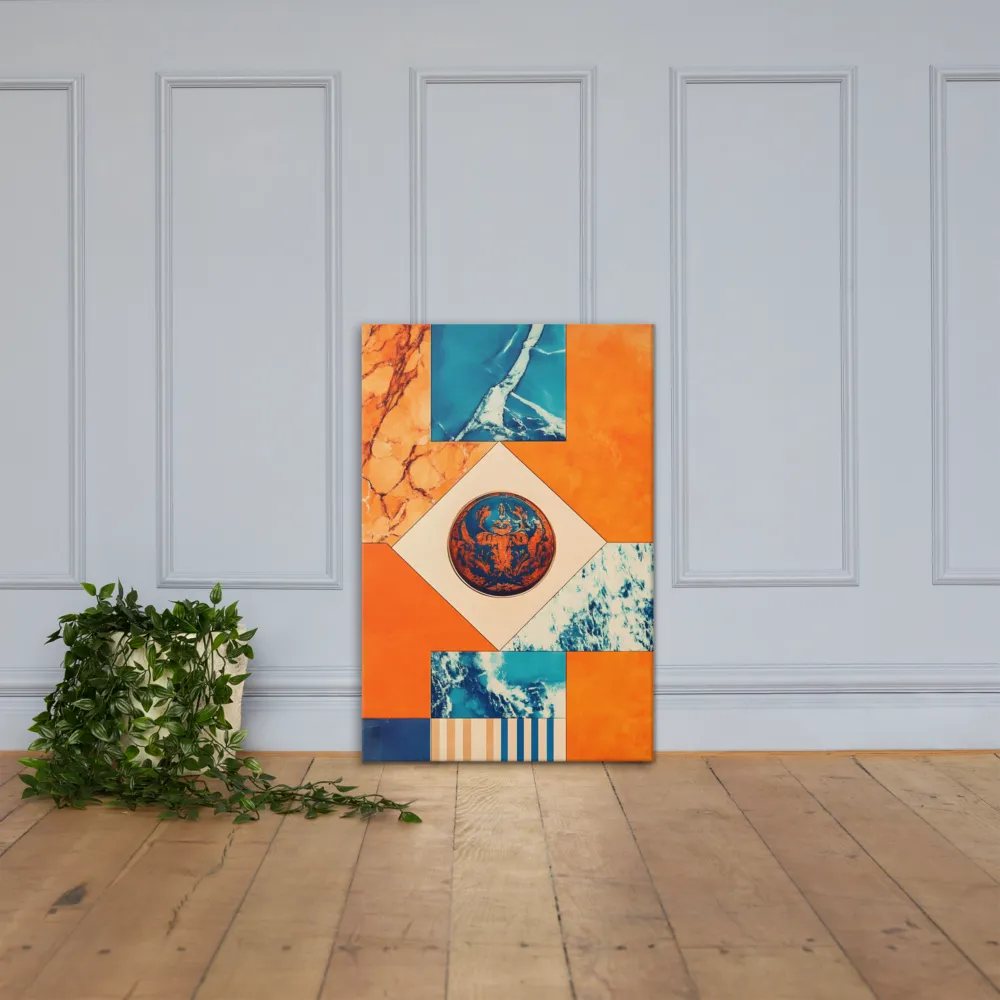 Harmonious Encounters: Abstract Geometry | Canvas | 24″×36″