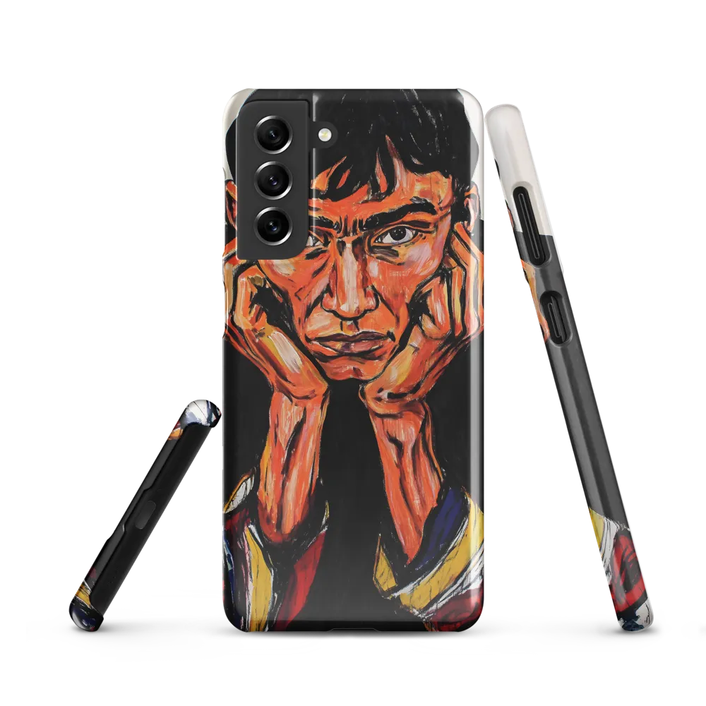 Contemplative Intensity: An Expressionist Portrait