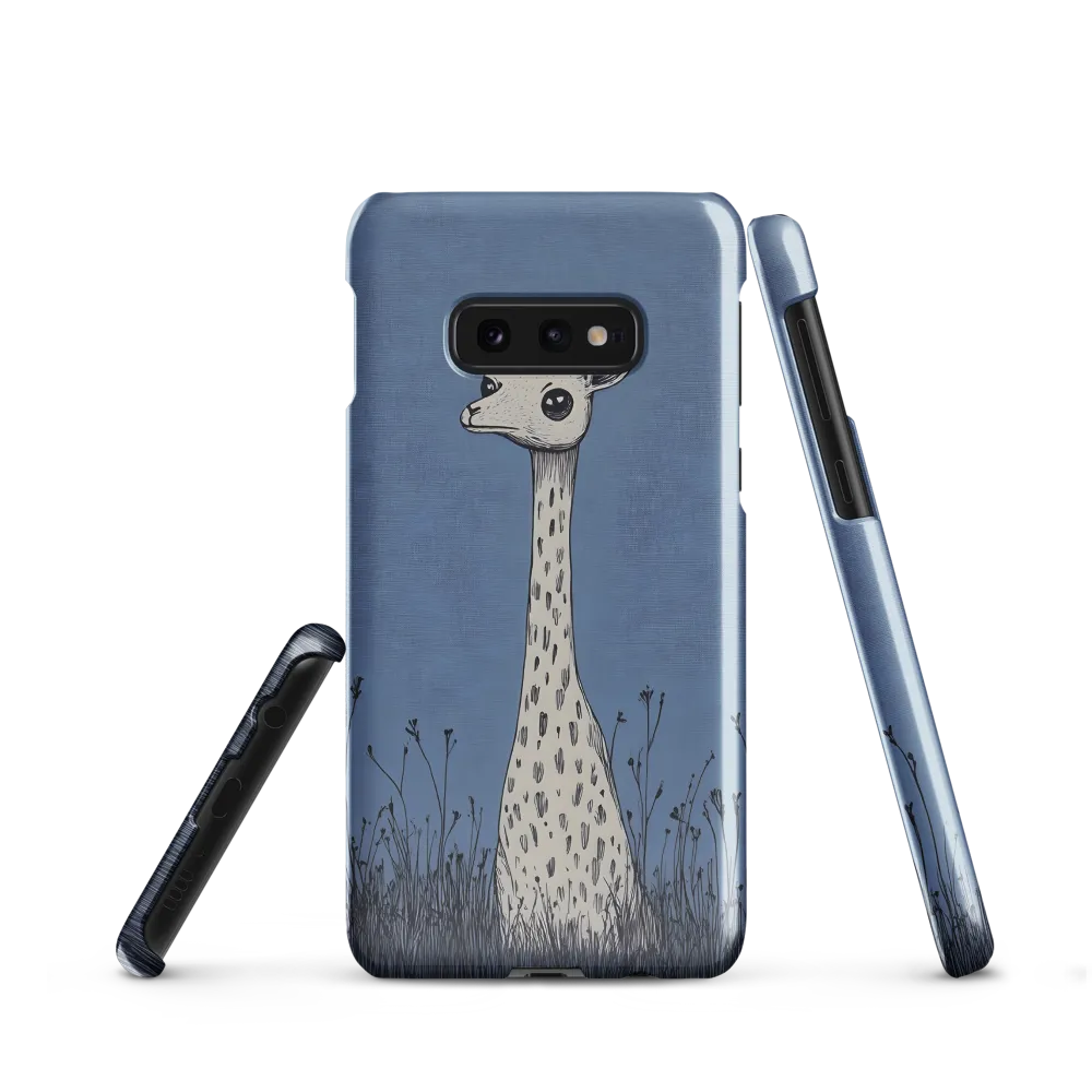 Whimsical Giraffe in Blue