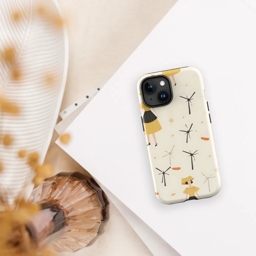 Whimsical Patterns of Nature and Femininity | Phone Case |  15 | Tough Case | Glossy