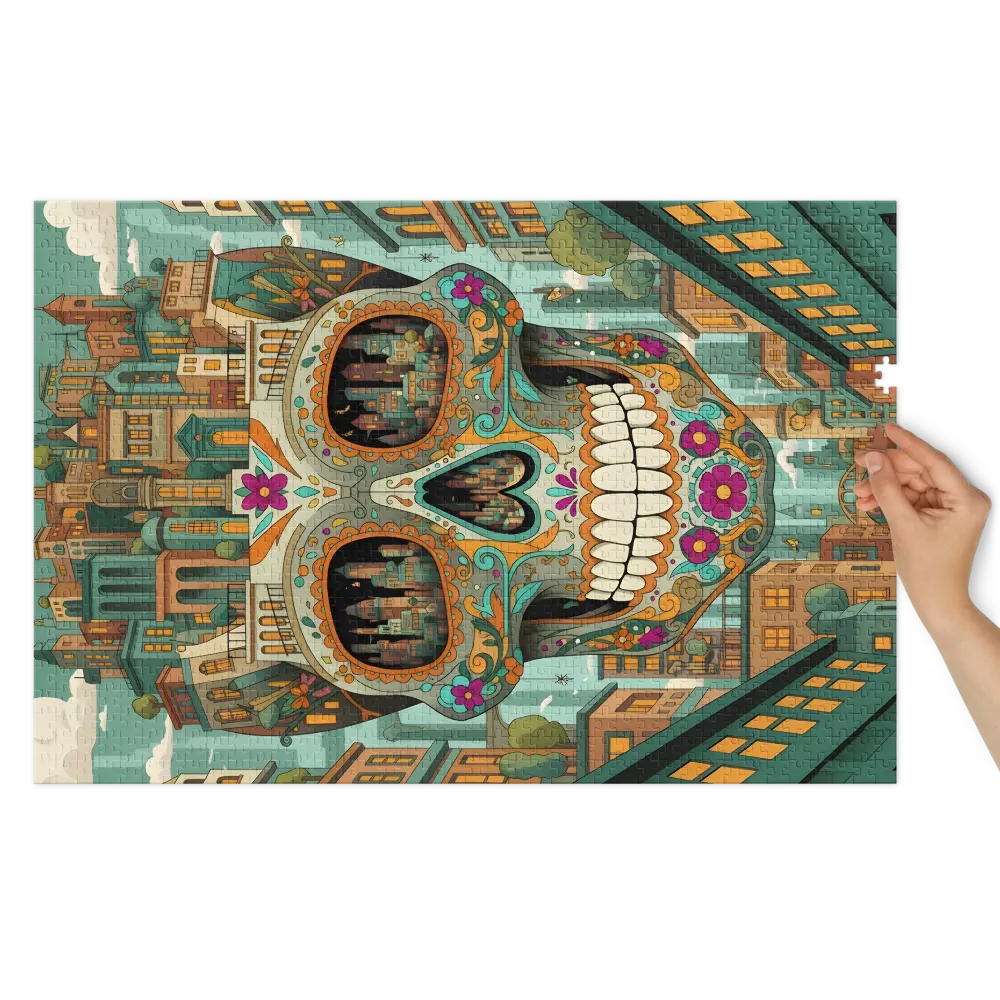 Urban Calavera Dream 
 Jigsaw Puzzle in Tin Box