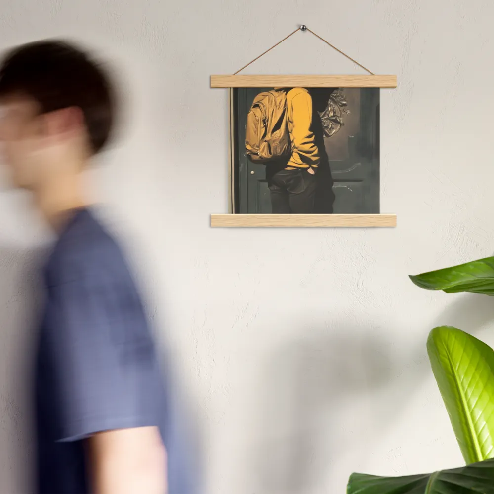 Silent Reflection | Poster With Oak Wood Hanger | 10″×10″
