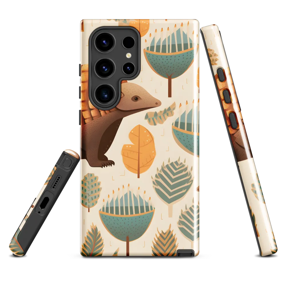 Pangolins in a Whimsical Habitat | Phone Case |  S24 Ultra | Tough Case | Glossy