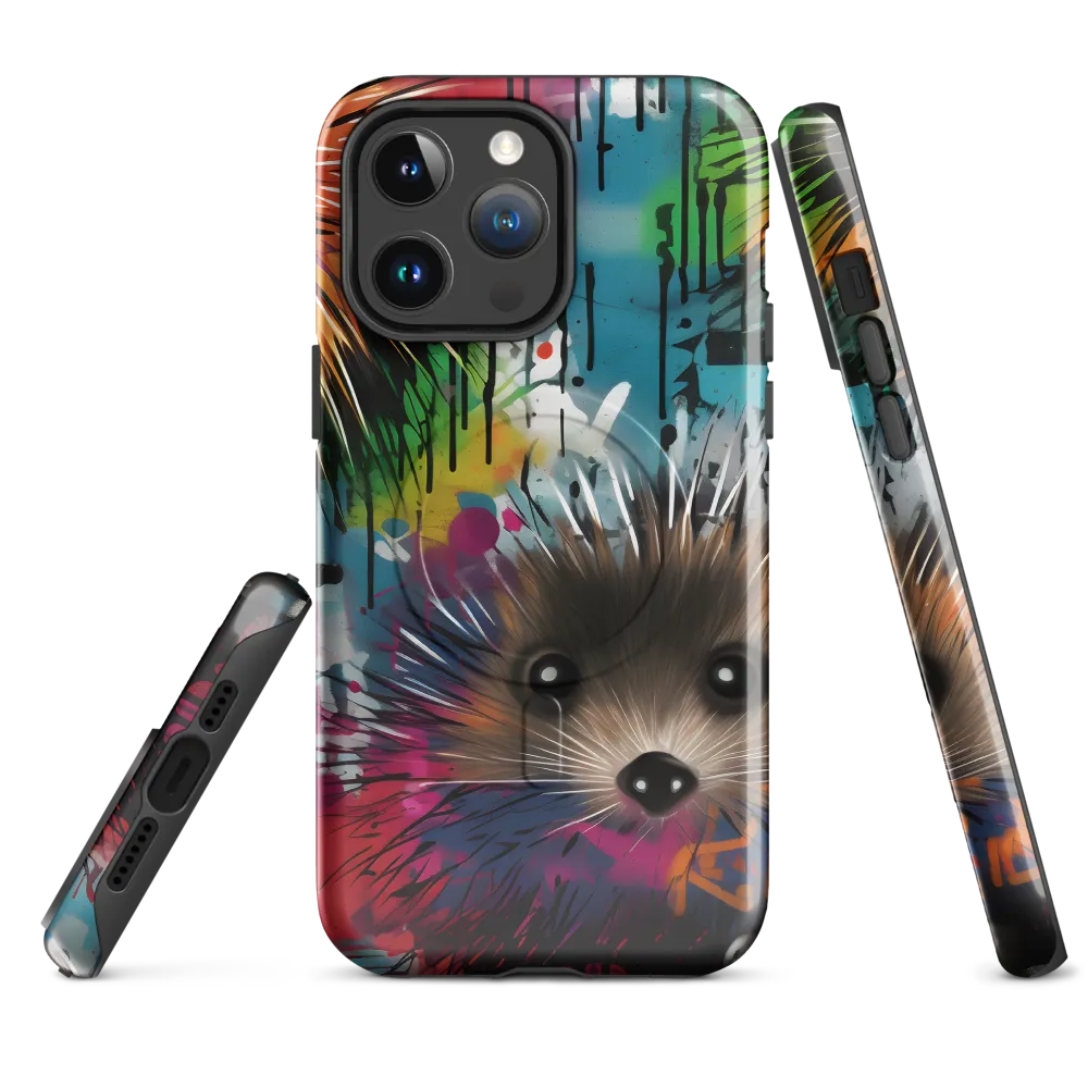Whimsical Hedgehogs in a Kaleidoscopic Wonderland | Phone Case |  14 Pro Max | MagSafe® Tough Case | Glossy