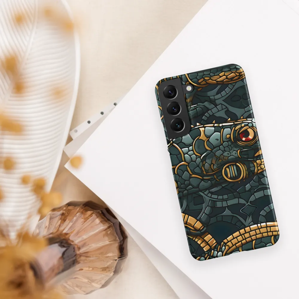 Reptilian Elegance: A Digital Art Nouveau Tapestry