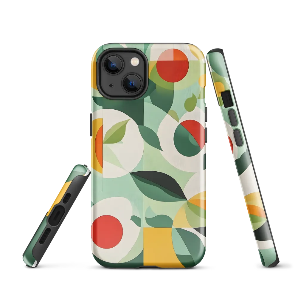 Harmony in Shapes: A Playful Abstract Design | Phone Case |  13 | Tough Case | Glossy