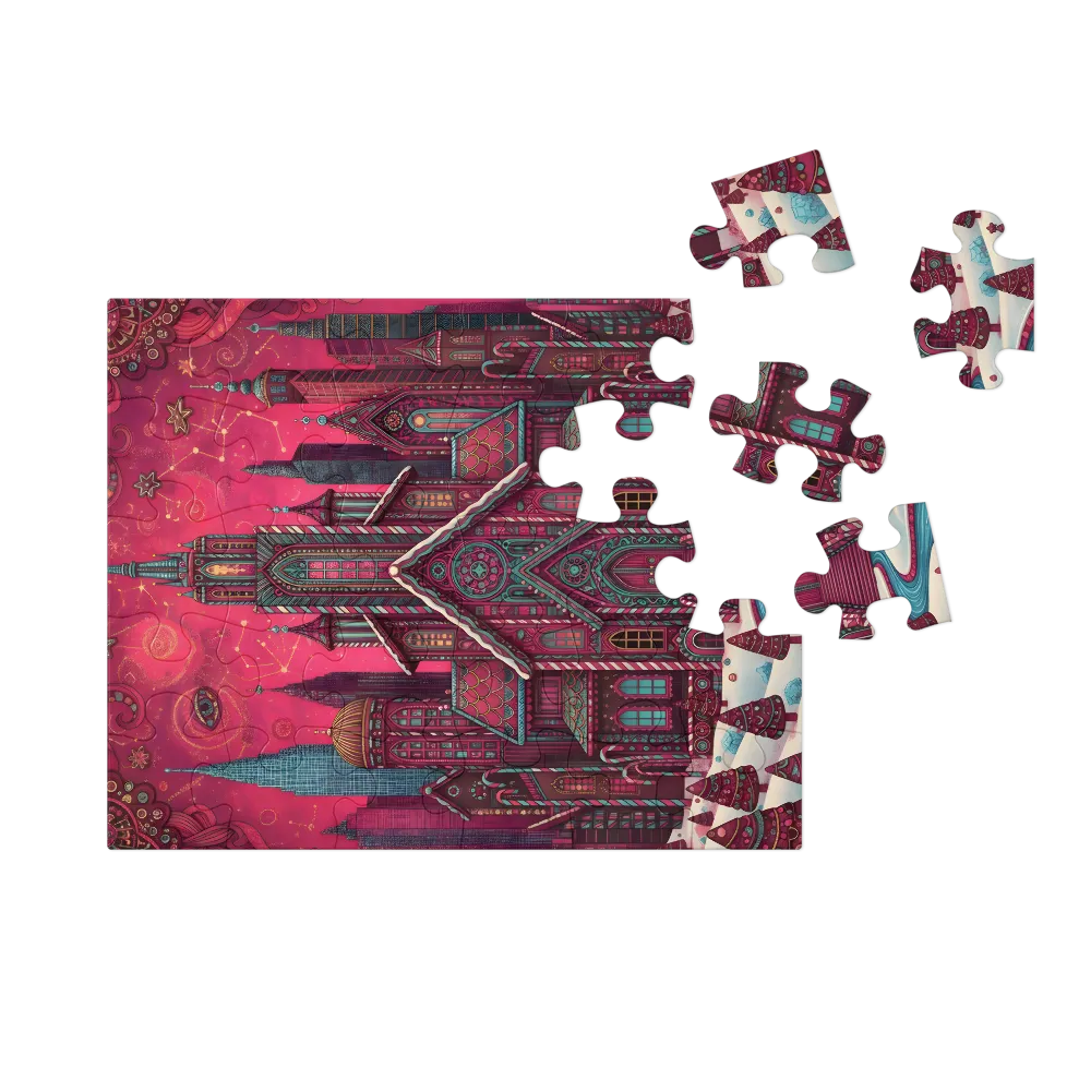 Gingerbread Cathedral 
 Jigsaw Puzzle in Tin Box