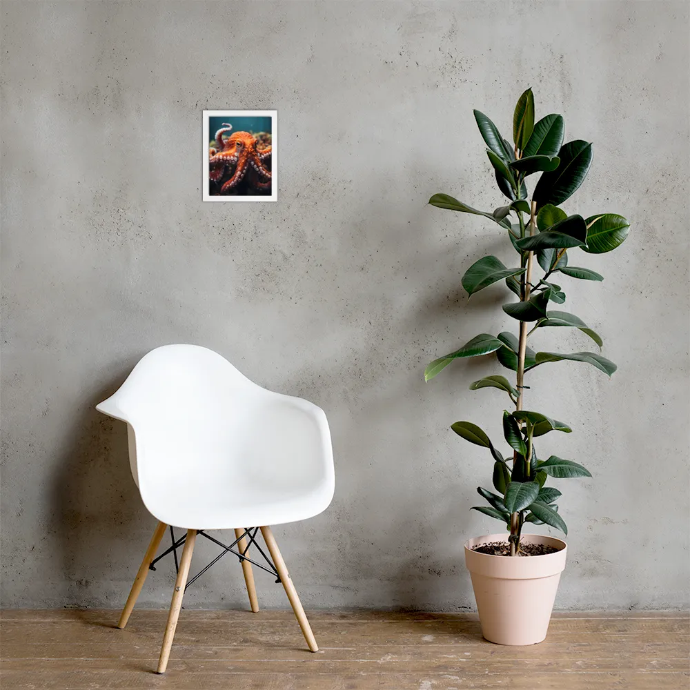 Curious Depths | Poster with White Frame | 8″×10″