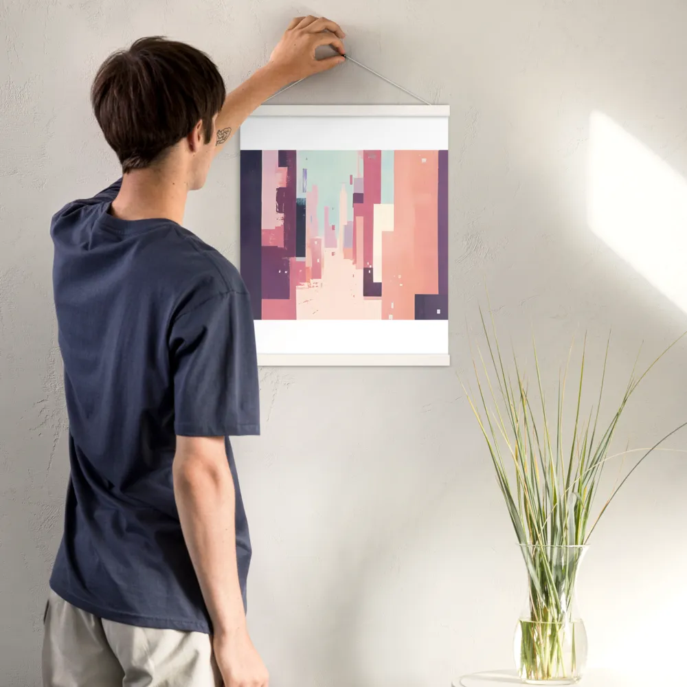 Tranquil Cityscape | Poster With White Wood Hanger | 16″×20″