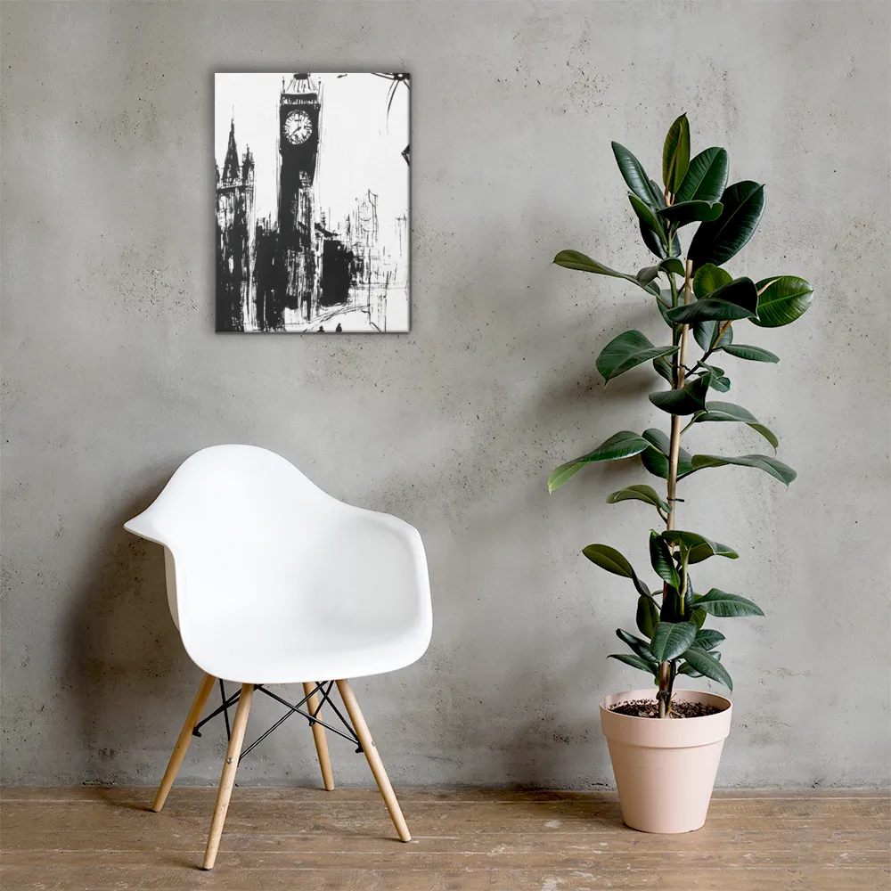 Clock Tower in Motion | Canvas | 18″×24″