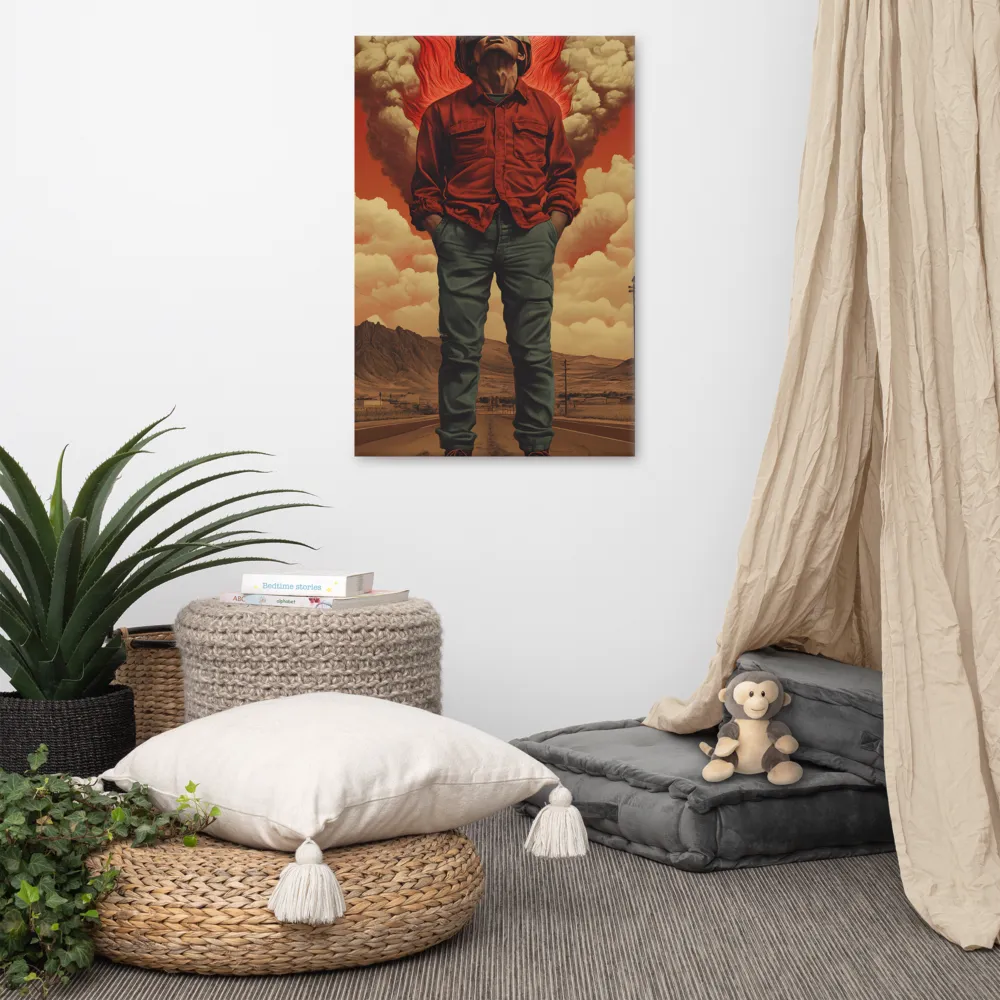 Defiant Spirit in a Surreal Landscape | Canvas | 24″×36″