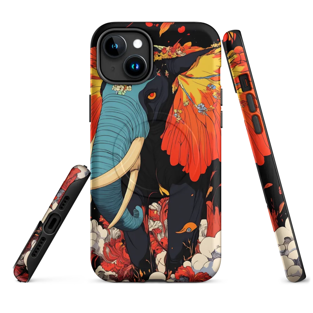 Majesty of the Floral Elephant | Phone Case |  15 Plus | MagSafe® Tough Case | Matte