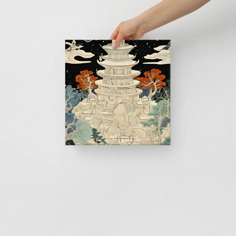 Whispers of the Pagoda | Canvas | 12″×12″
