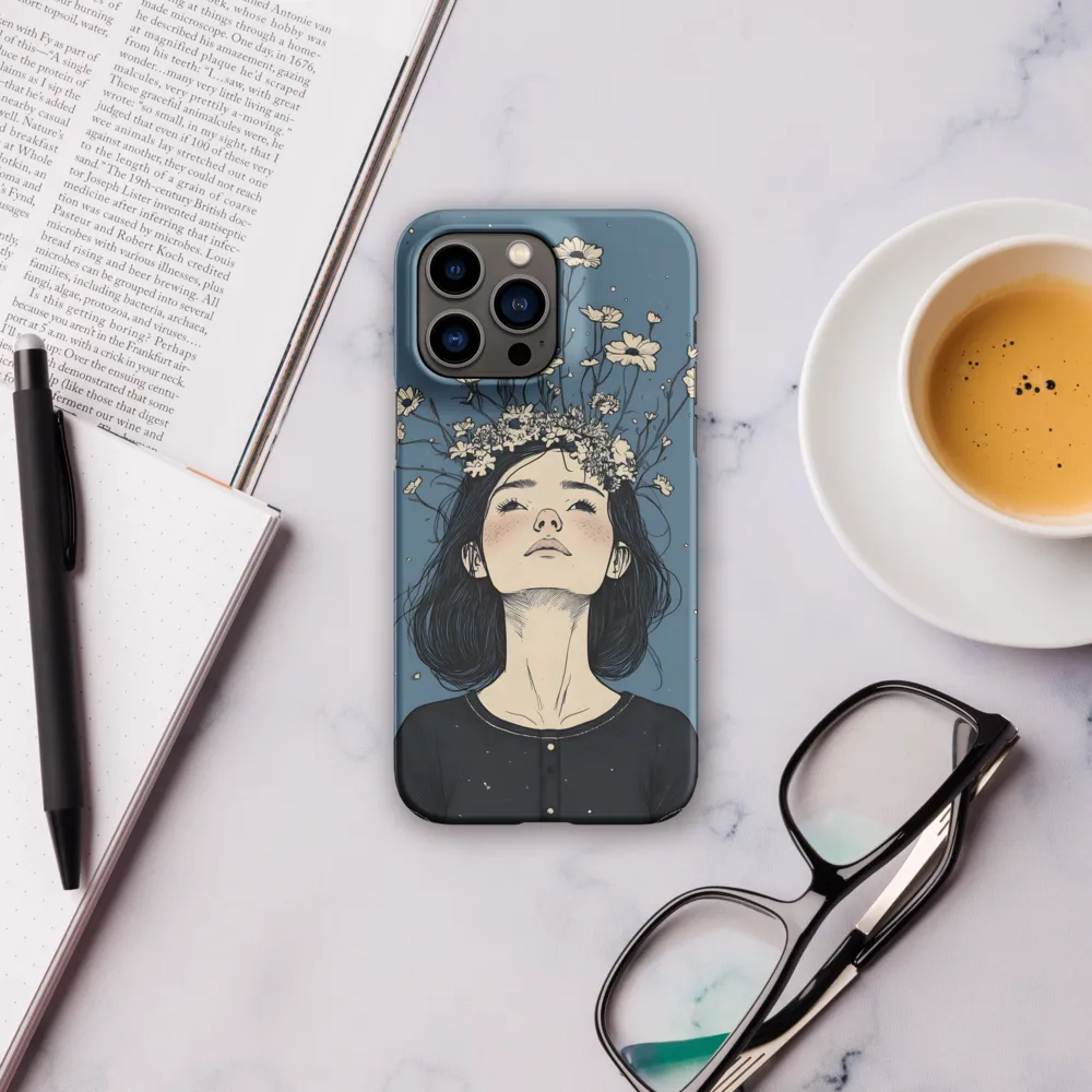Floral Serenity: A Portrait of Tranquility | Phone Case |  14 Pro Max | Snap Case | Matte