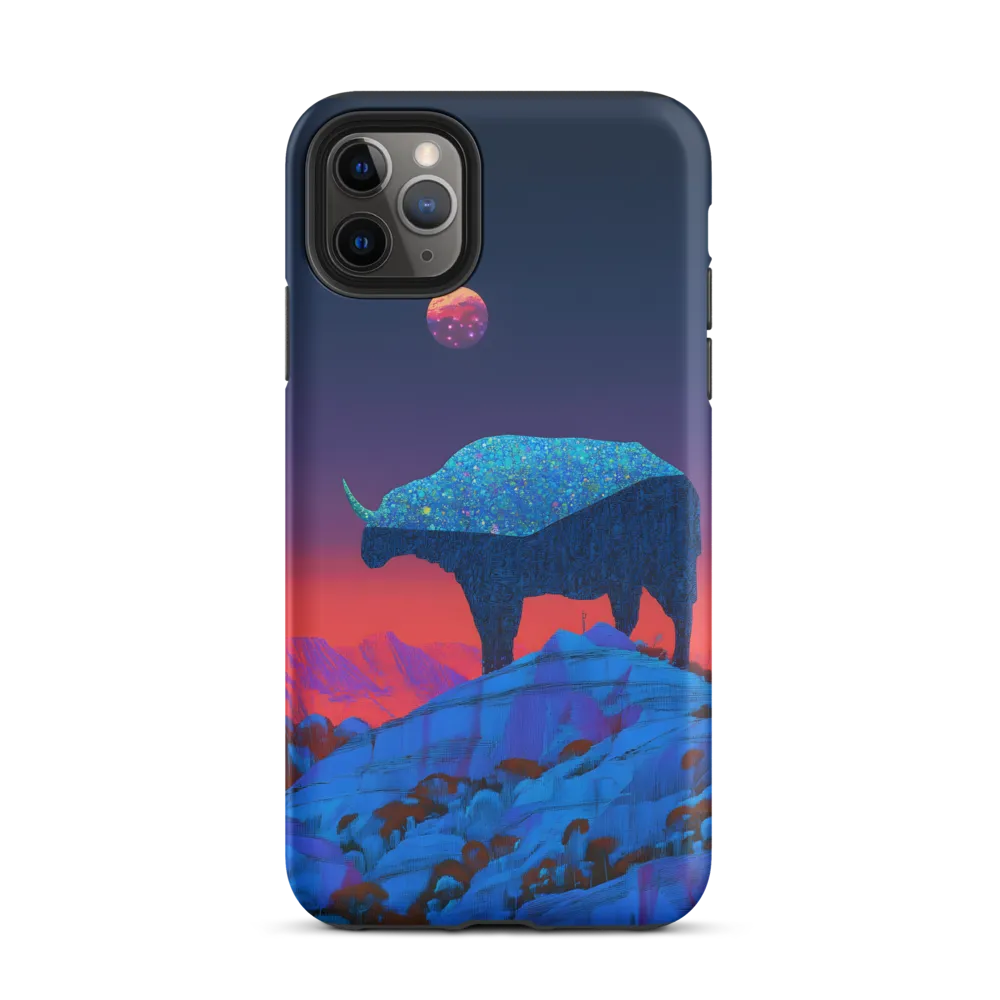 Luminous Bison Under a Celestial Sky