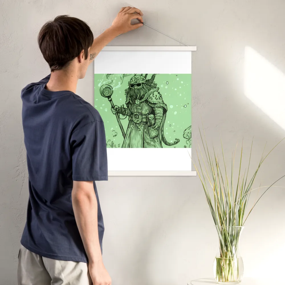 The Enigmatic Wizard | Poster With White Wood Hanger | 18″×24″