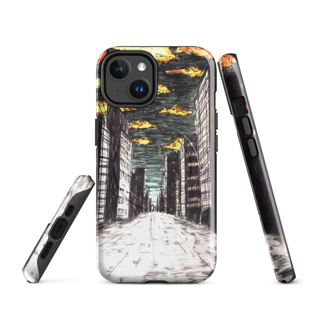 Eclipsed Cityscape | Phone Case |  14 | MagSafe® Tough Case | Glossy