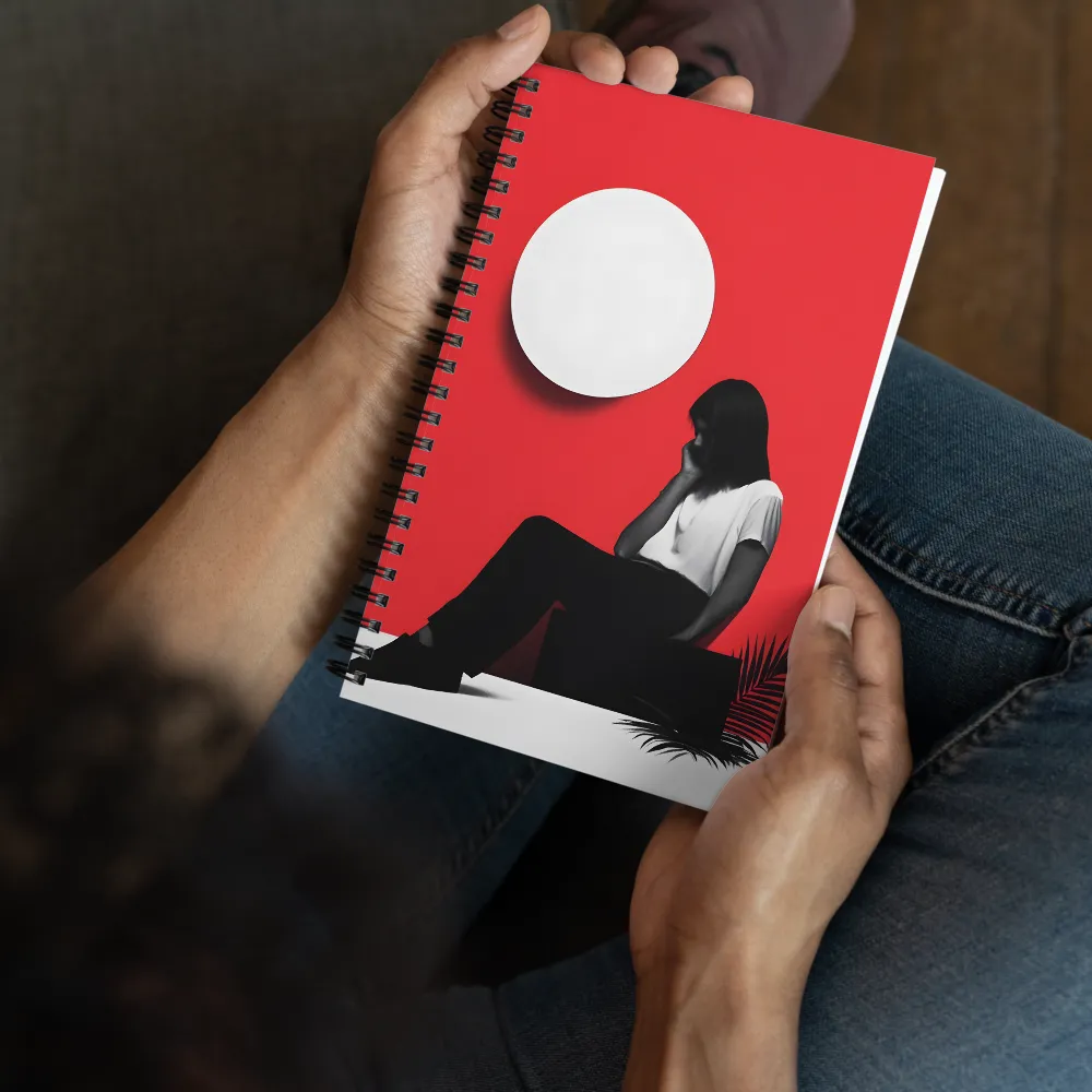 Contemplation in Red | Spiral Notebook