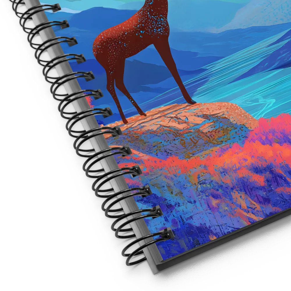 Cosmic Serenity: The Starlit Stag | Spiral Notebook