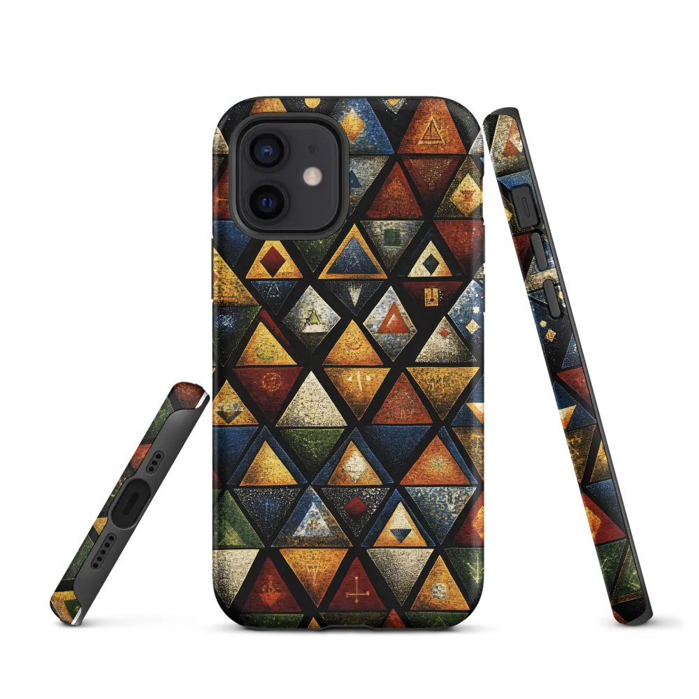 Dynamic Triangular Harmony | Phone Case |  12 | Tough Case | Matte