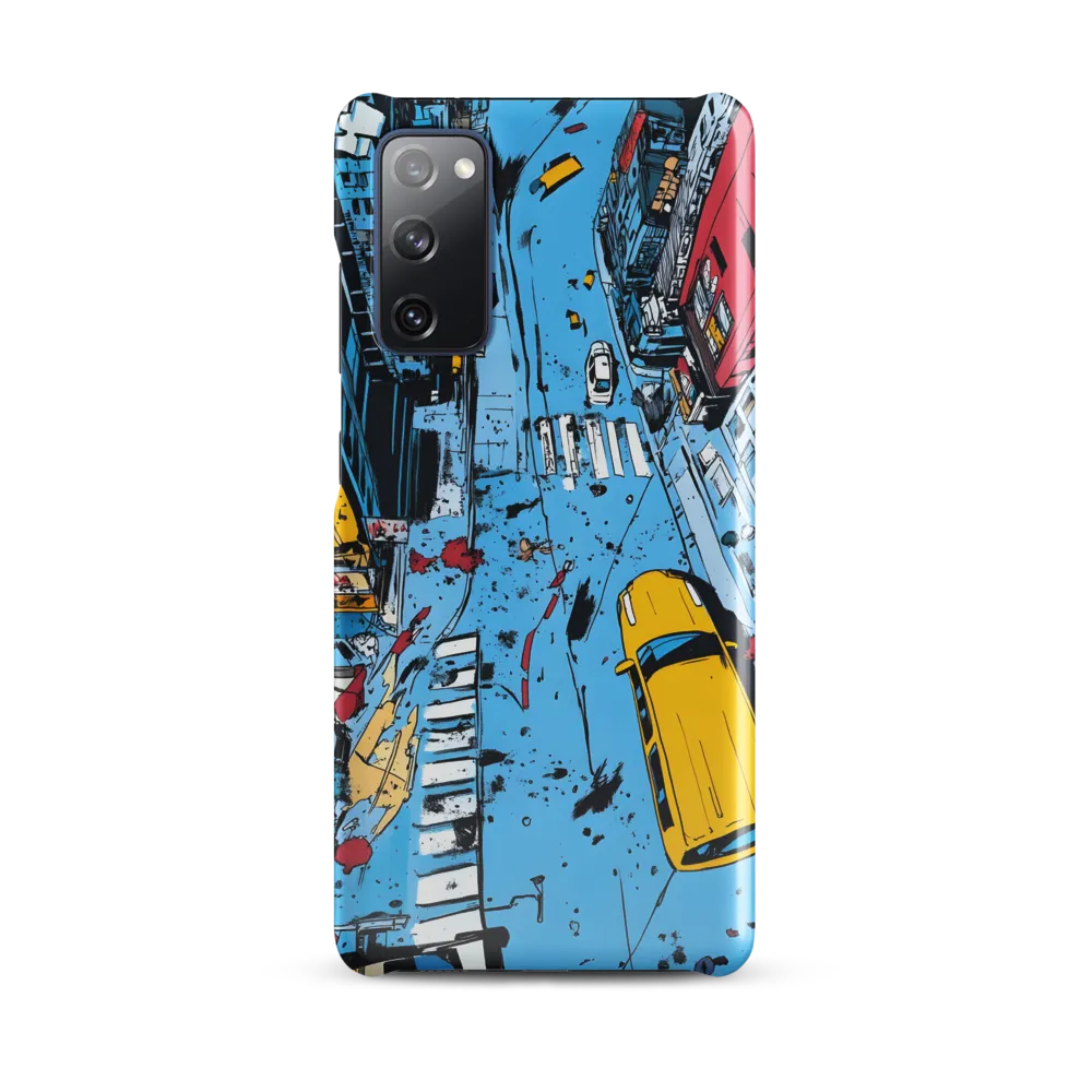 Urban Chaos: Aerial View of City Life | Phone Case |  S20 FE | Snap Case | Glossy