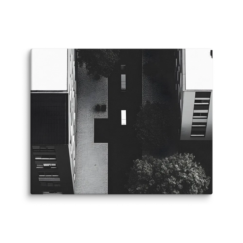 Urban Serenity from Above | Canvas | 8″×10″
