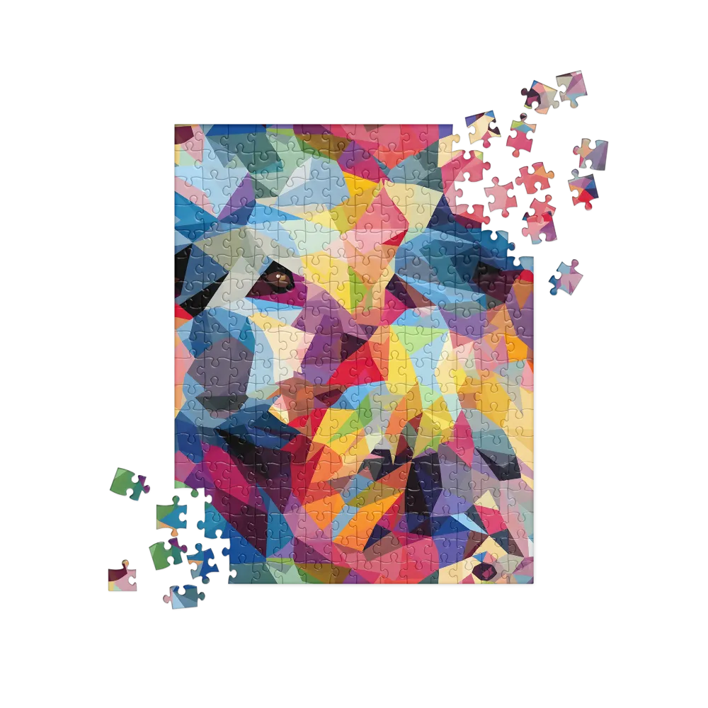 Playful Geometry: The Bear's Face | Jigsaw Puzzle | 252/520 pieces