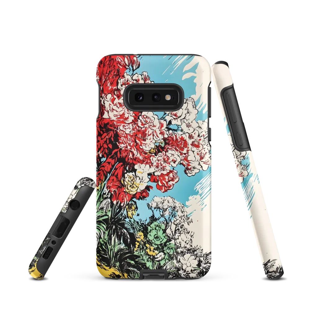 Floral Symphony in Bold Colors | Phone Case |  S10e | Tough Case | Matte