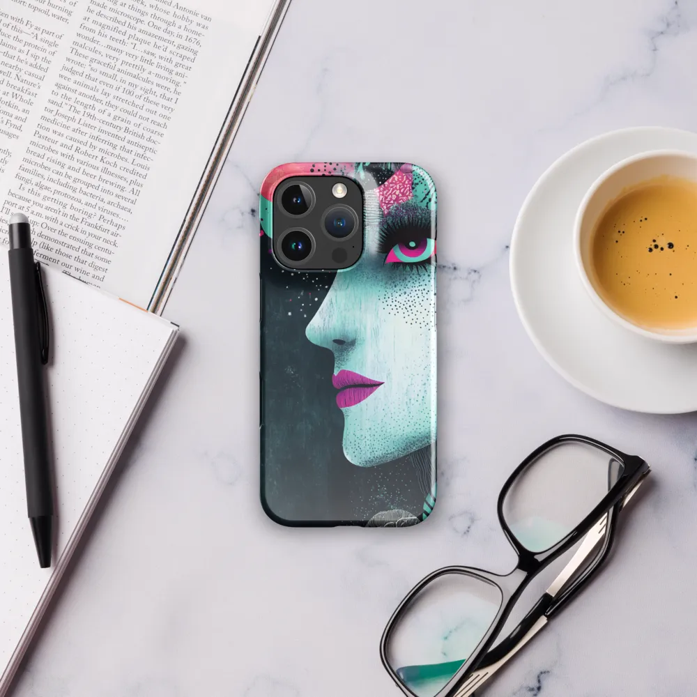 Mystical Beauty in Blue and Pink | Phone Case |  16 Pro | Snap Case | Glossy