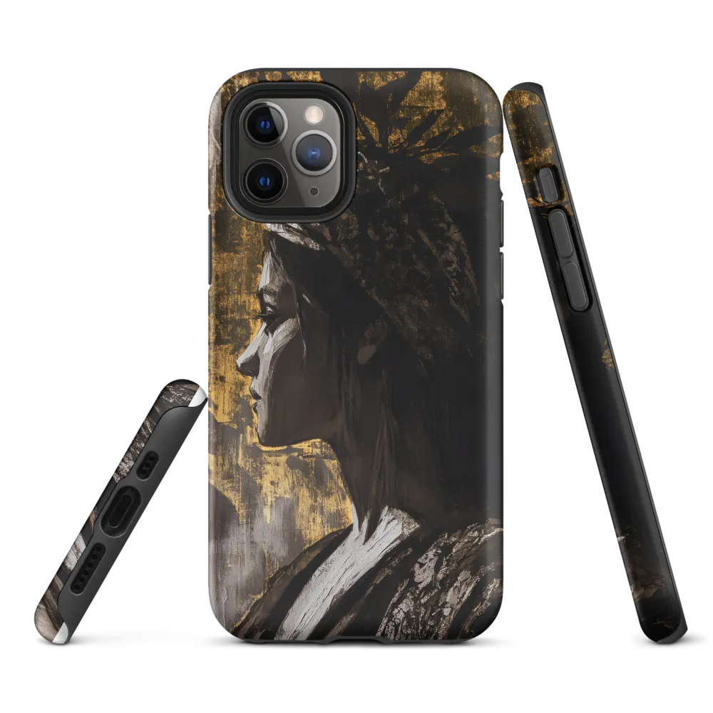 Golden Elegance: A Modern Profile Portrait