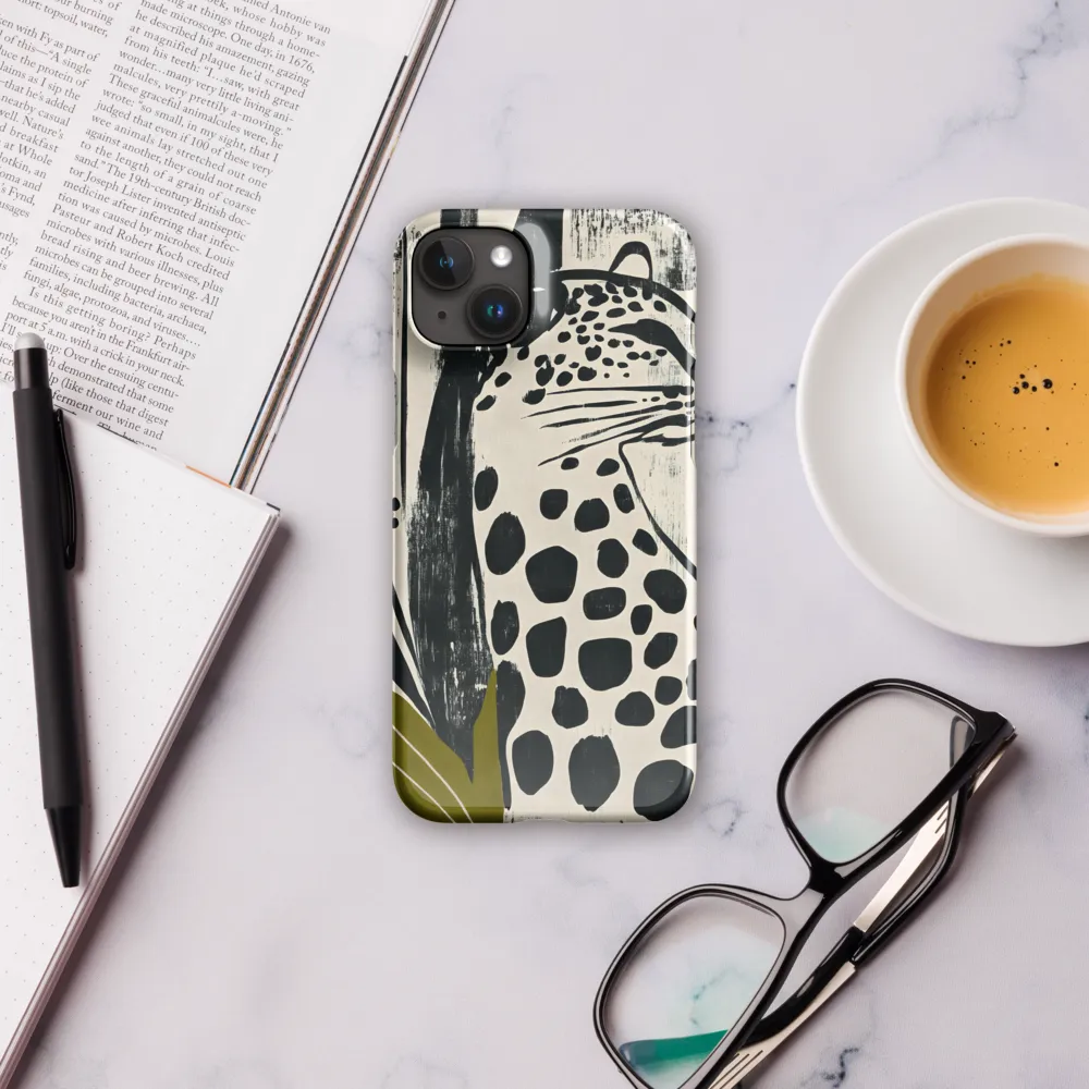 Leopard in Silhouette: A Modern Appeal | Phone Case |  15 Plus | Snap Case | Glossy