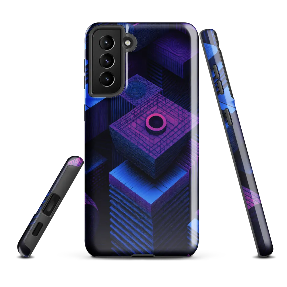 Geometric Dreams in Blue and Purple
