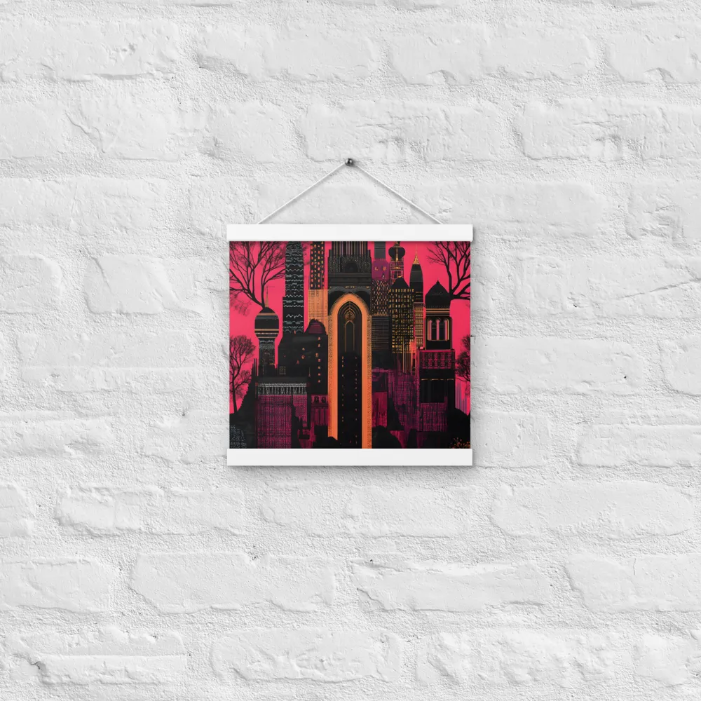 Urban Reverie | Poster With White Wood Hanger | 12″×12″