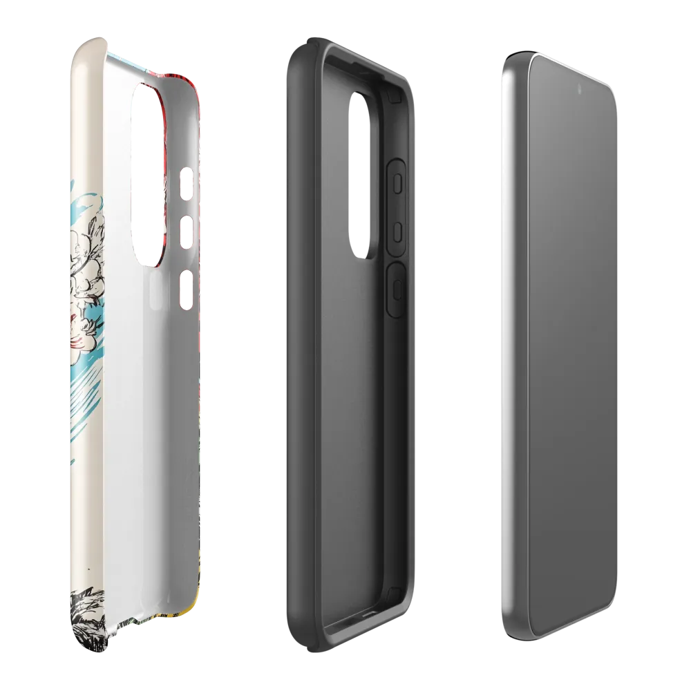 Floral Symphony in Bold Colors | Phone Case |  S23 Plus | Tough Case | Glossy