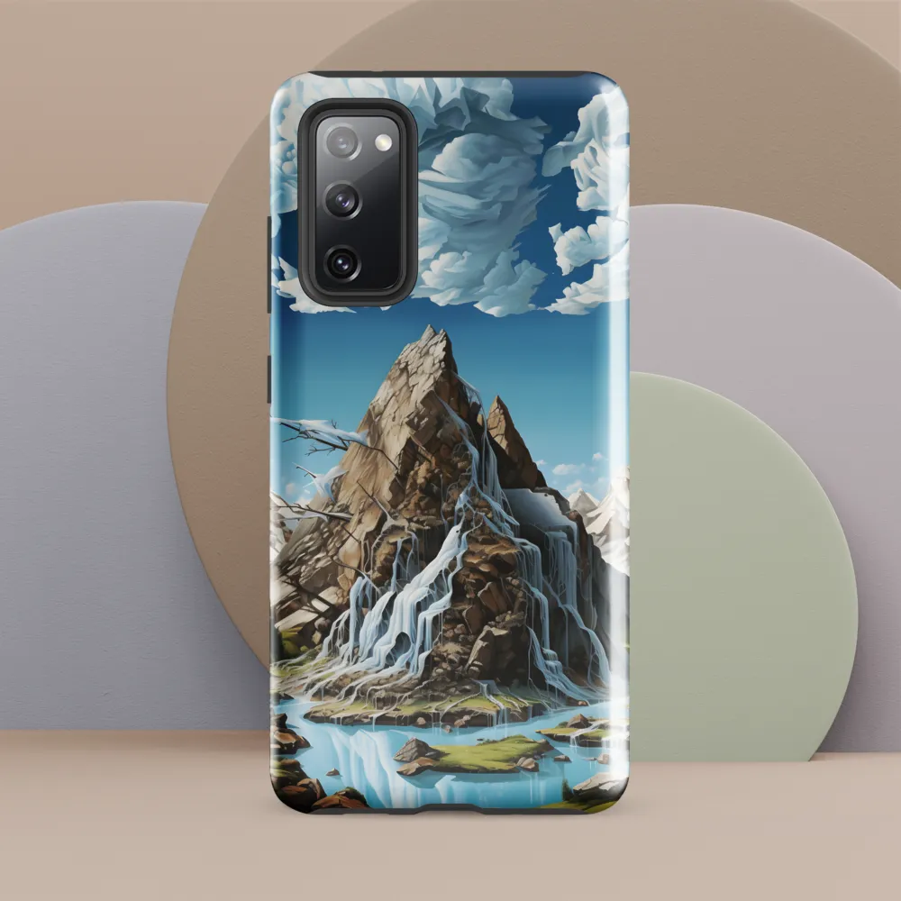Majestic Cascade: A Mountain Masterpiece | Phone Case |  S20 FE | Tough Case | Glossy