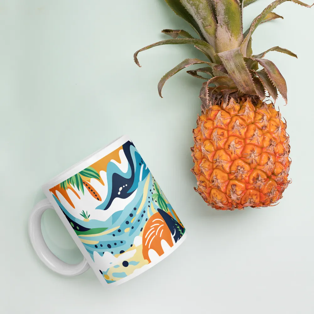 Abstract Tropical Landscape | Mugs | Multiple Sizes & Colors