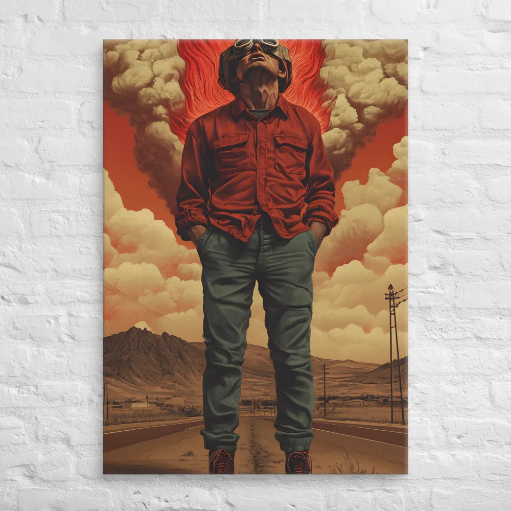 Defiant Spirit in a Surreal Landscape | Canvas | 28″×40″