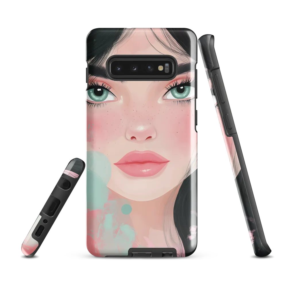 Dreamy Serenity: Portrait of a Young Woman | Phone Case |  S10 Plus | Tough Case | Glossy