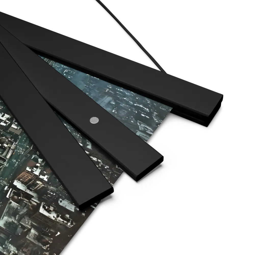 Aerial Symphony of Urban Life | Poster With Black Wood Hanger | 10″×10″