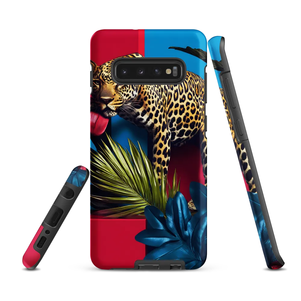 Playful Leopard in Vibrant Paradise